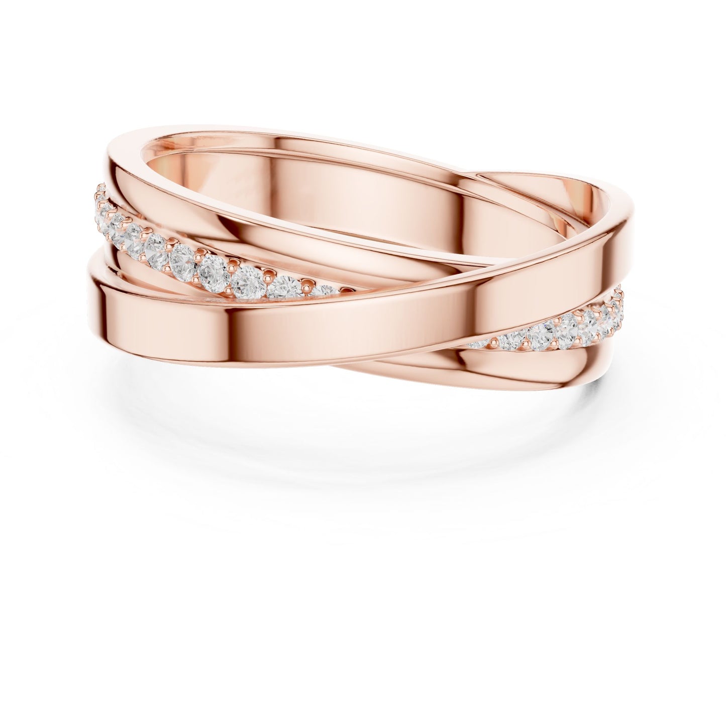 Men's Round Lab Grown Diamond Bypass Ring