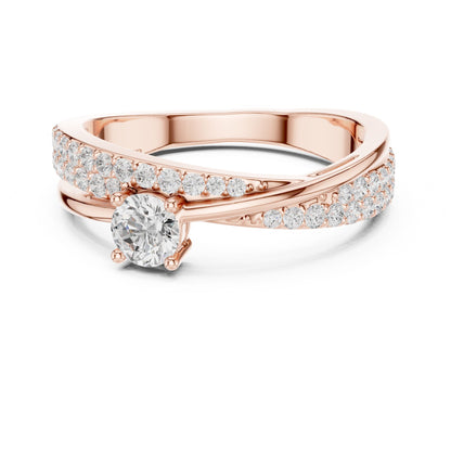 Women's Round Lab Grown Diamond Bypass Ring