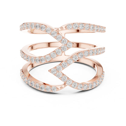 Women's Round Lab Grown Diamond Bypass Ring