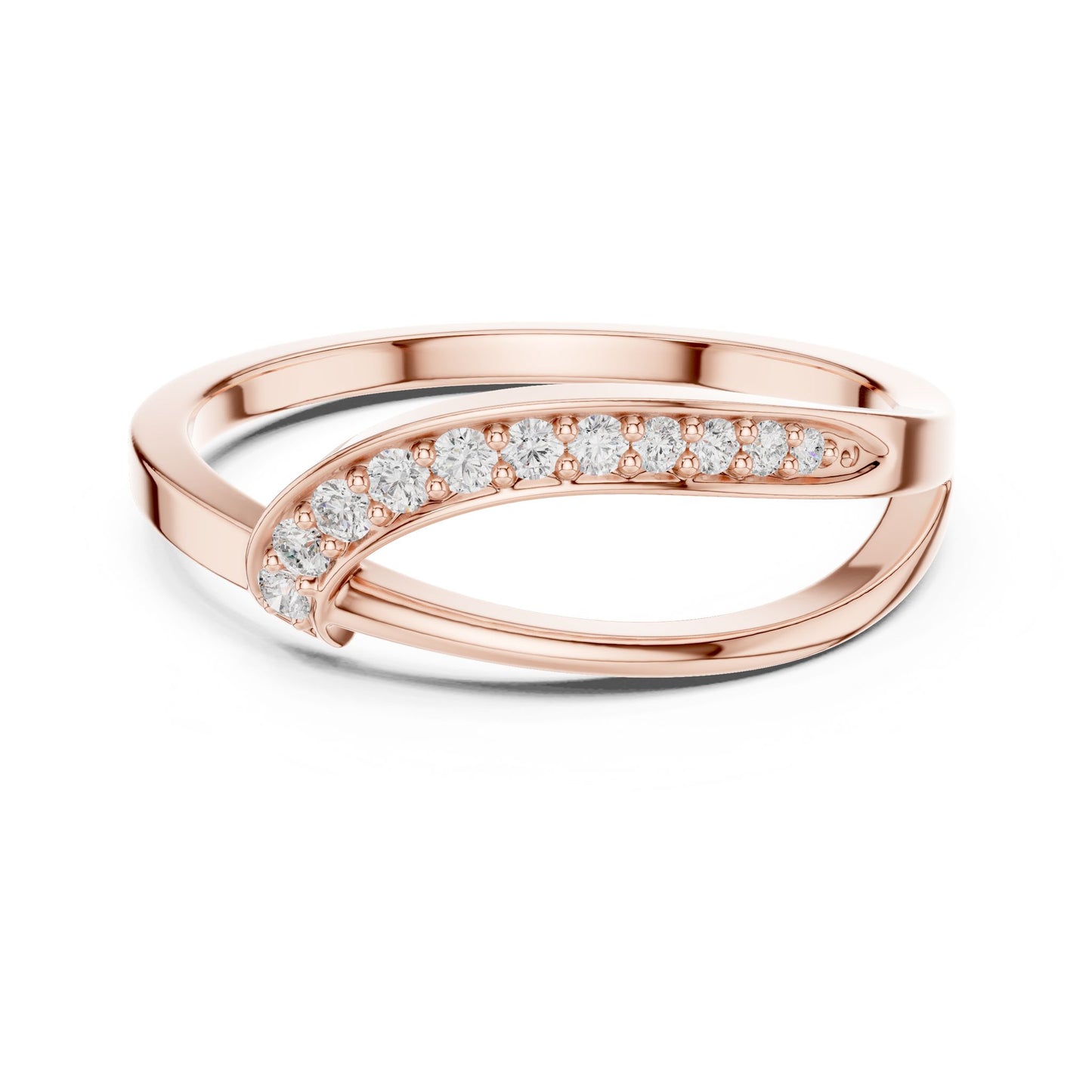 Women's Round Lab Grown Diamond Bypass Ring