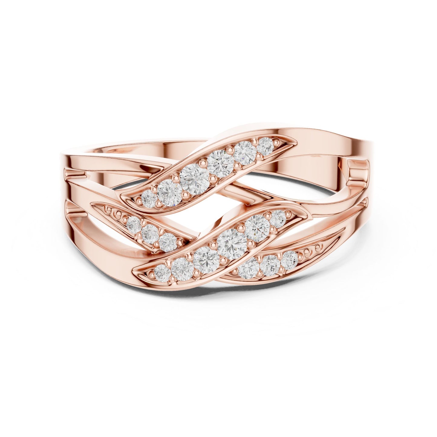 Women's Round Lab Grown Diamond Bypass Ring