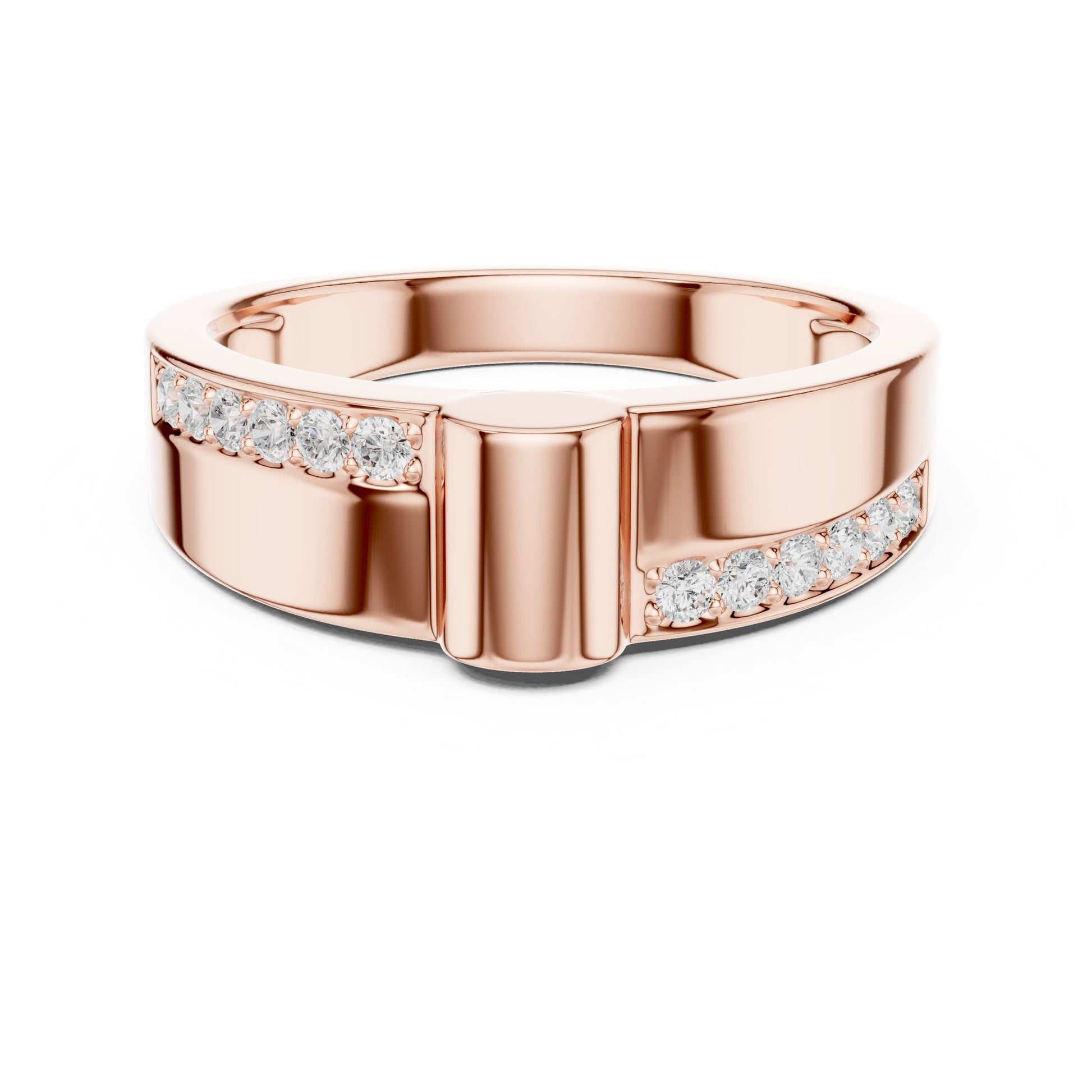 Men's Round Lab Grown Diamond Bypass Ring