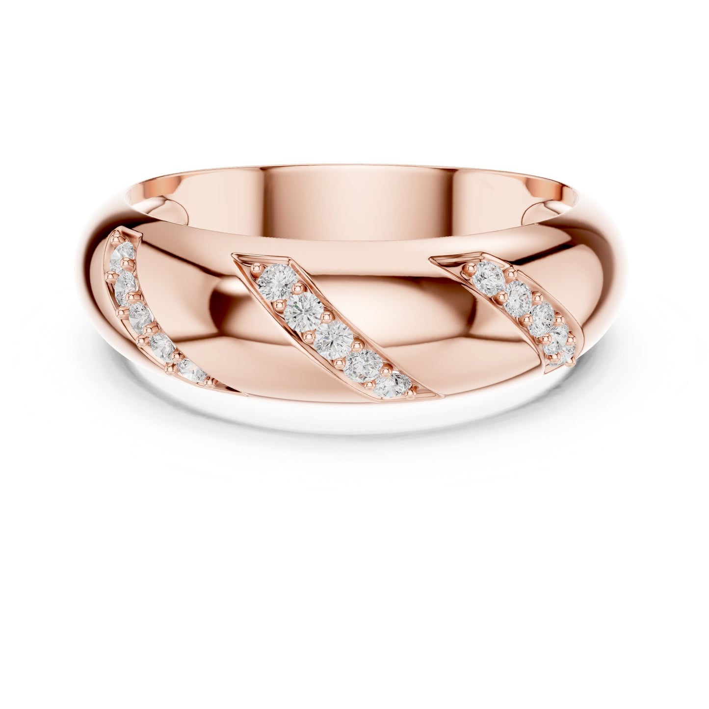 Men's Round Lab Grown Diamond Bypass Ring