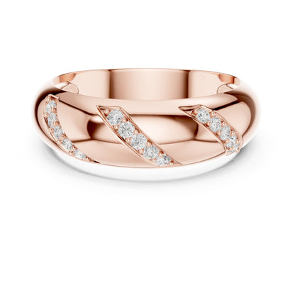 Men's Round Lab Grown Diamond Bypass Ring