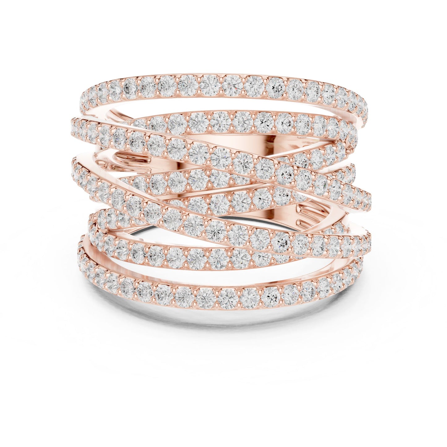 Round Lab Grown Diamond Bypass Engagement Ring