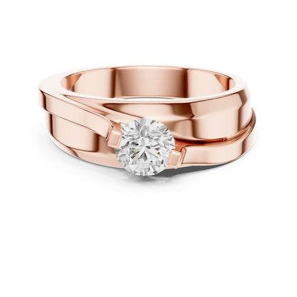 Men's Round Lab Grown Diamond Bypass Ring