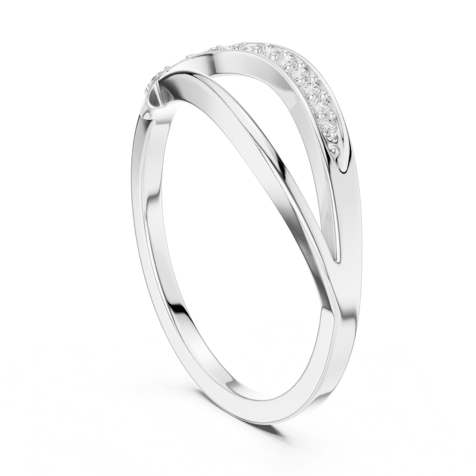 Women's Round Lab Grown Diamond Bypass Ring