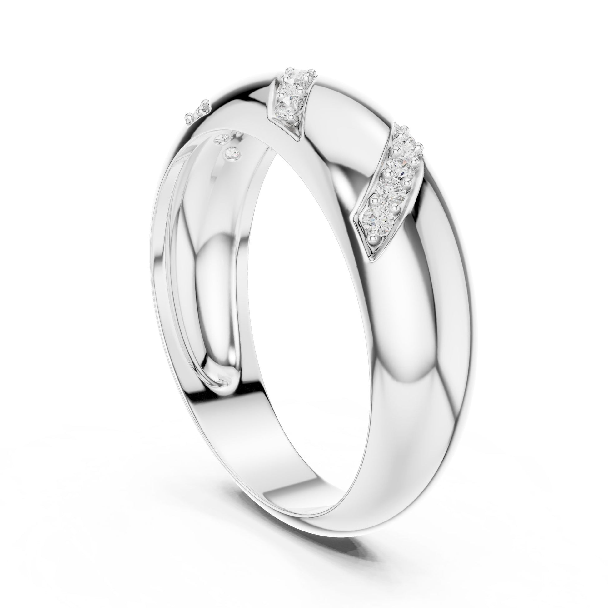 Men's Round Lab Grown Diamond Bypass Ring