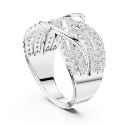 Women's Round Lab Grown Diamond Bypass Ring