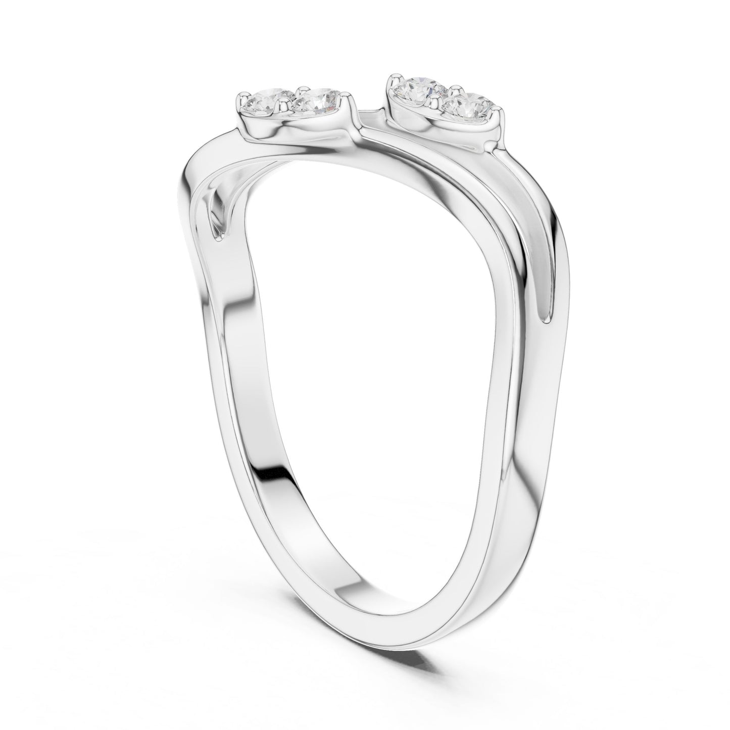 Women's Round Lab Grown Diamond Bypass Ring