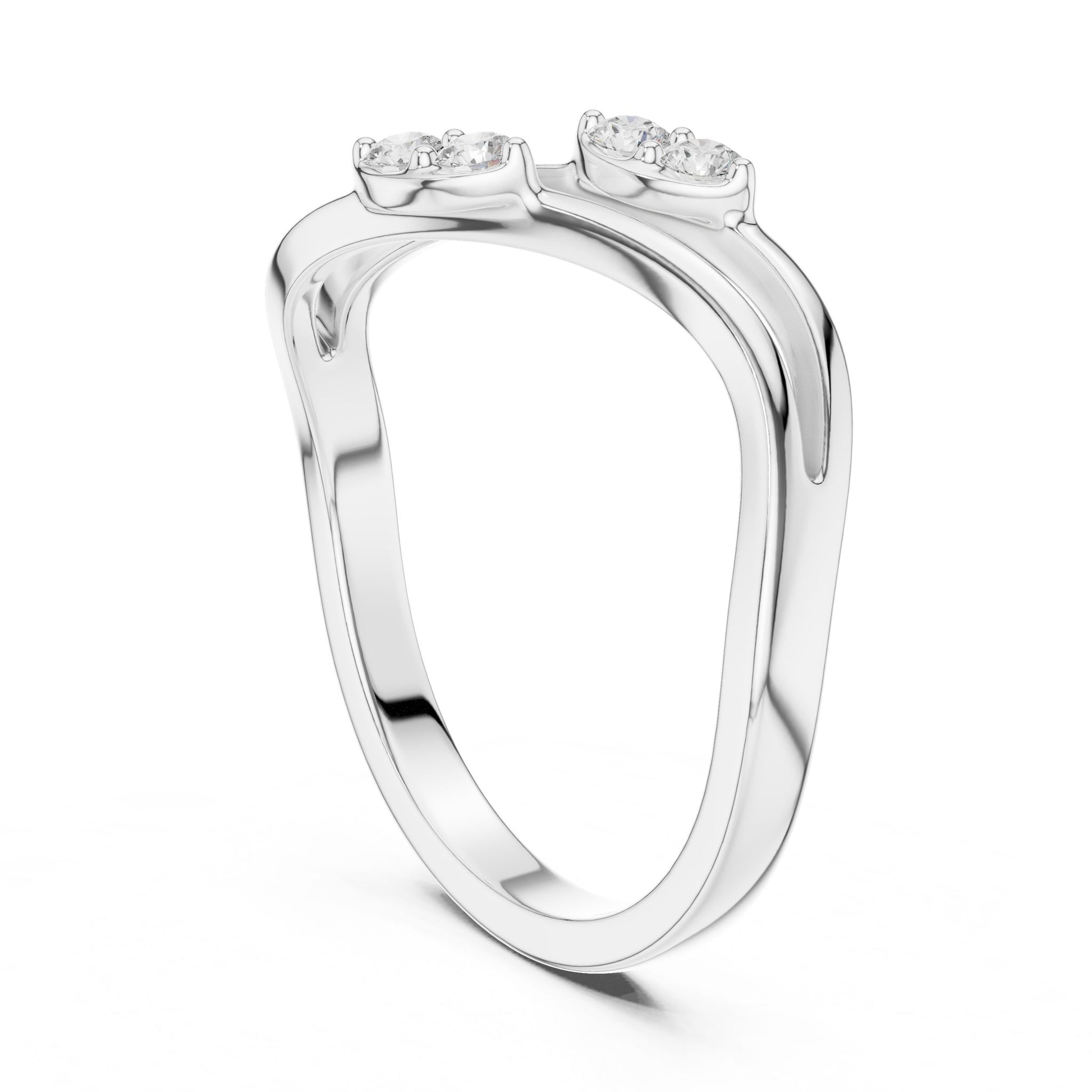 Women's Round Lab Grown Diamond Bypass Ring