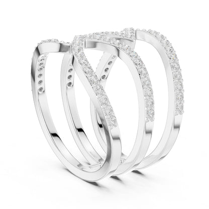 Women's Round Lab Grown Diamond Bypass Ring