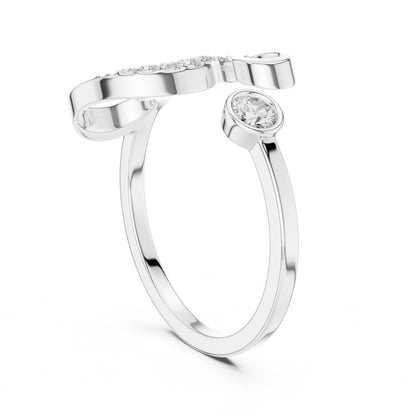 Women's Round Lab Grown Diamond Bypass Ring