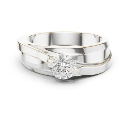 Men's Round Lab Grown Diamond Bypass Ring