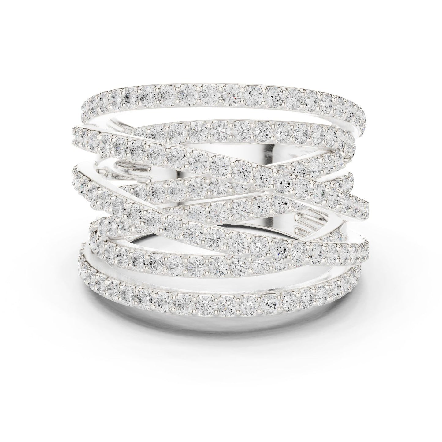 Round Lab Grown Diamond Bypass Engagement Ring