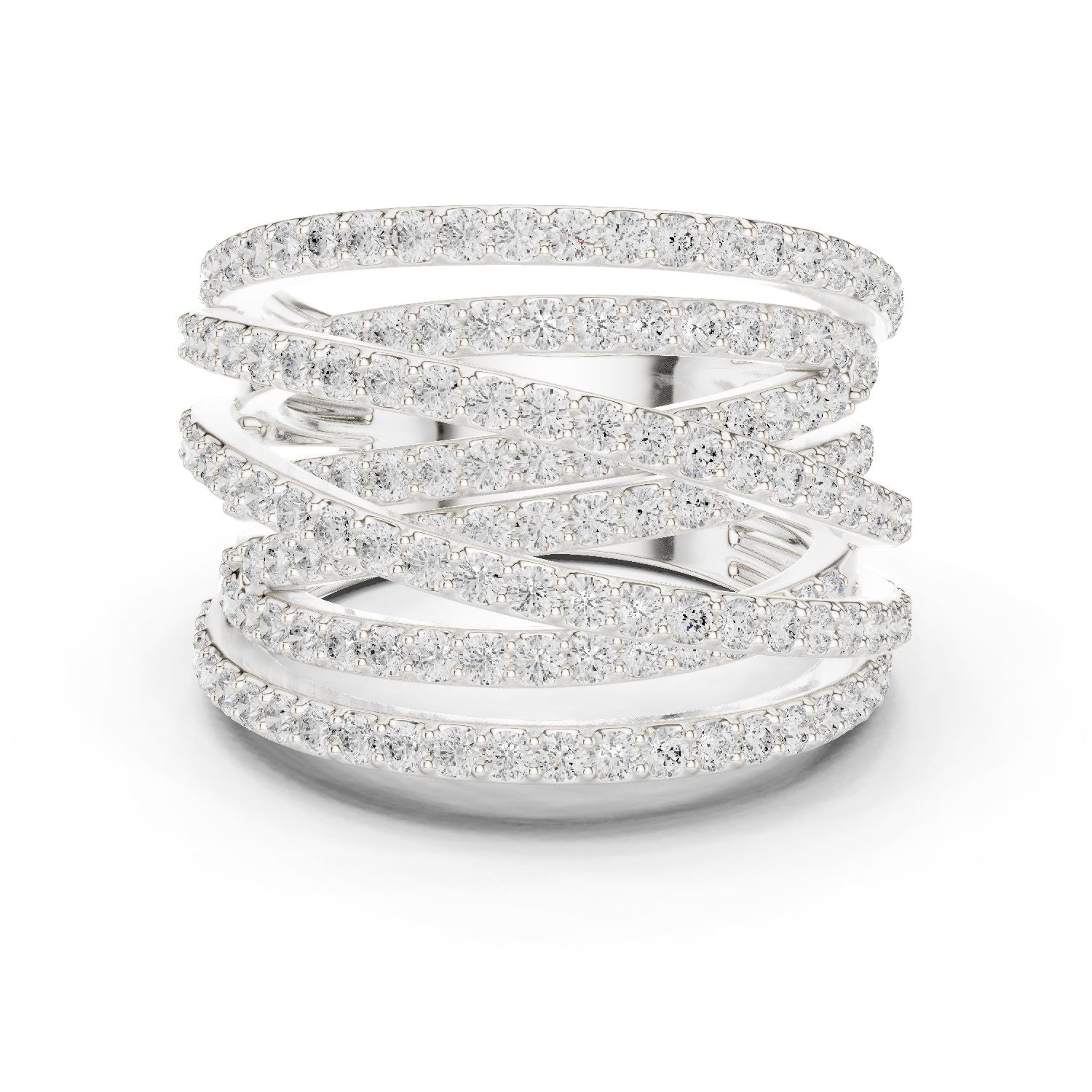 Round Lab Grown Diamond Bypass Engagement Ring