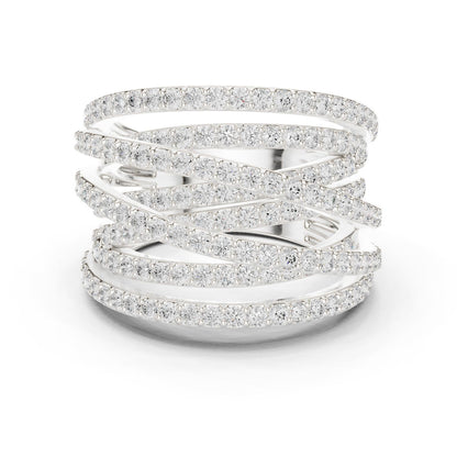Round Lab Grown Diamond Bypass Engagement Ring