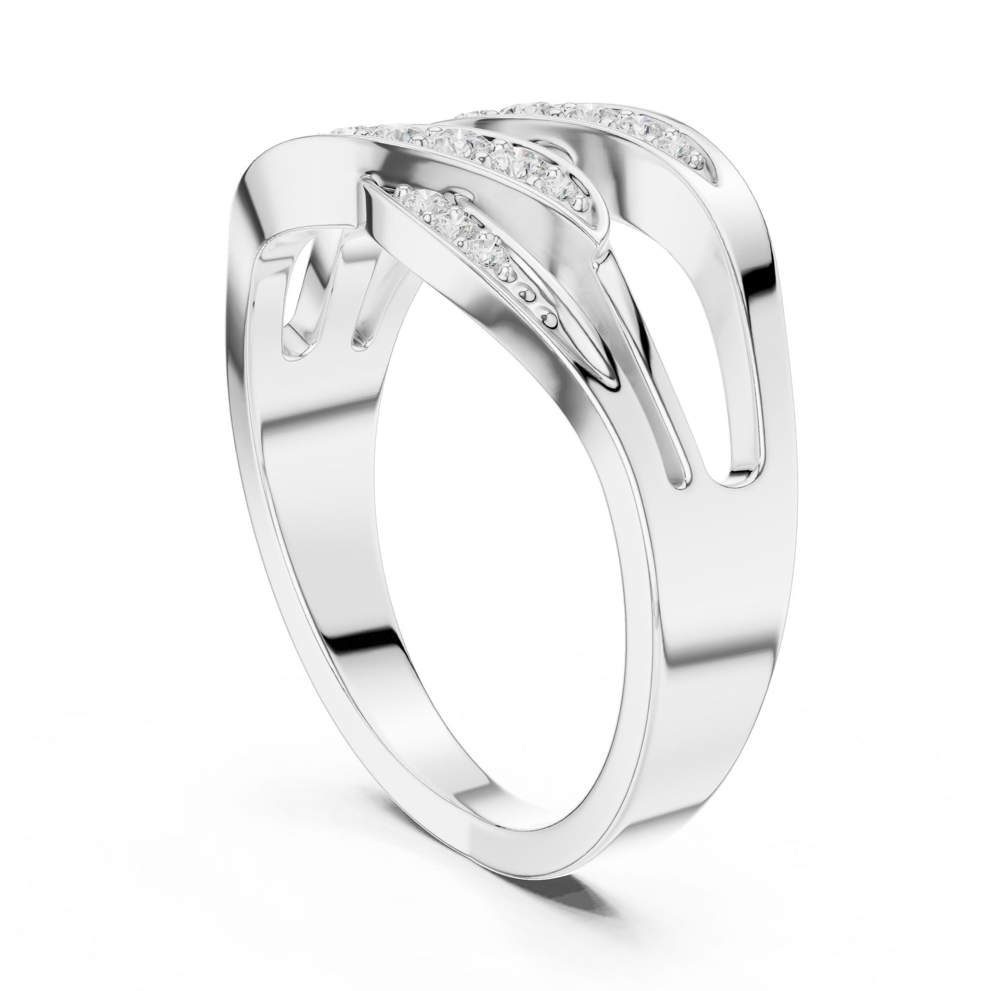 Women's Round Lab Grown Diamond Bypass Ring