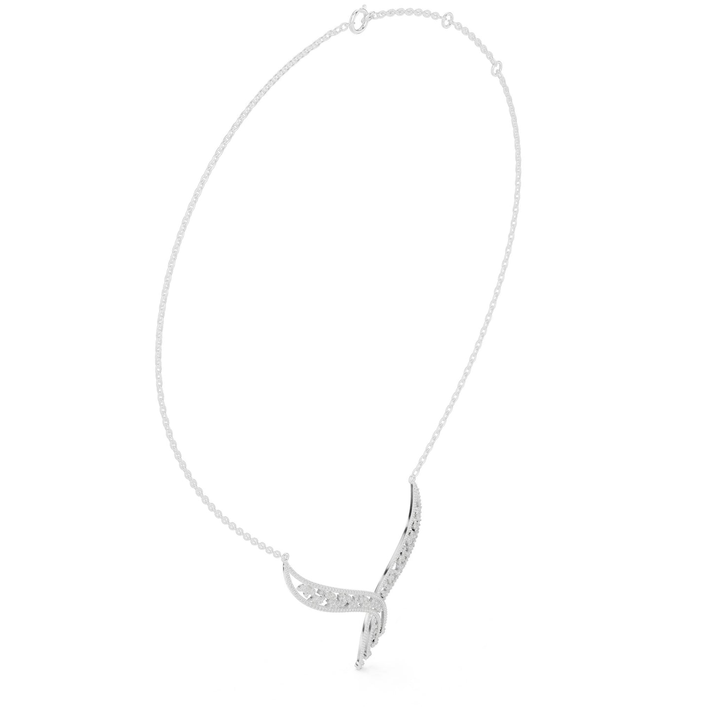Round Lab Grown Diamond Bypass Pendant