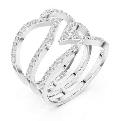 Women's Round Lab Grown Diamond Bypass Ring