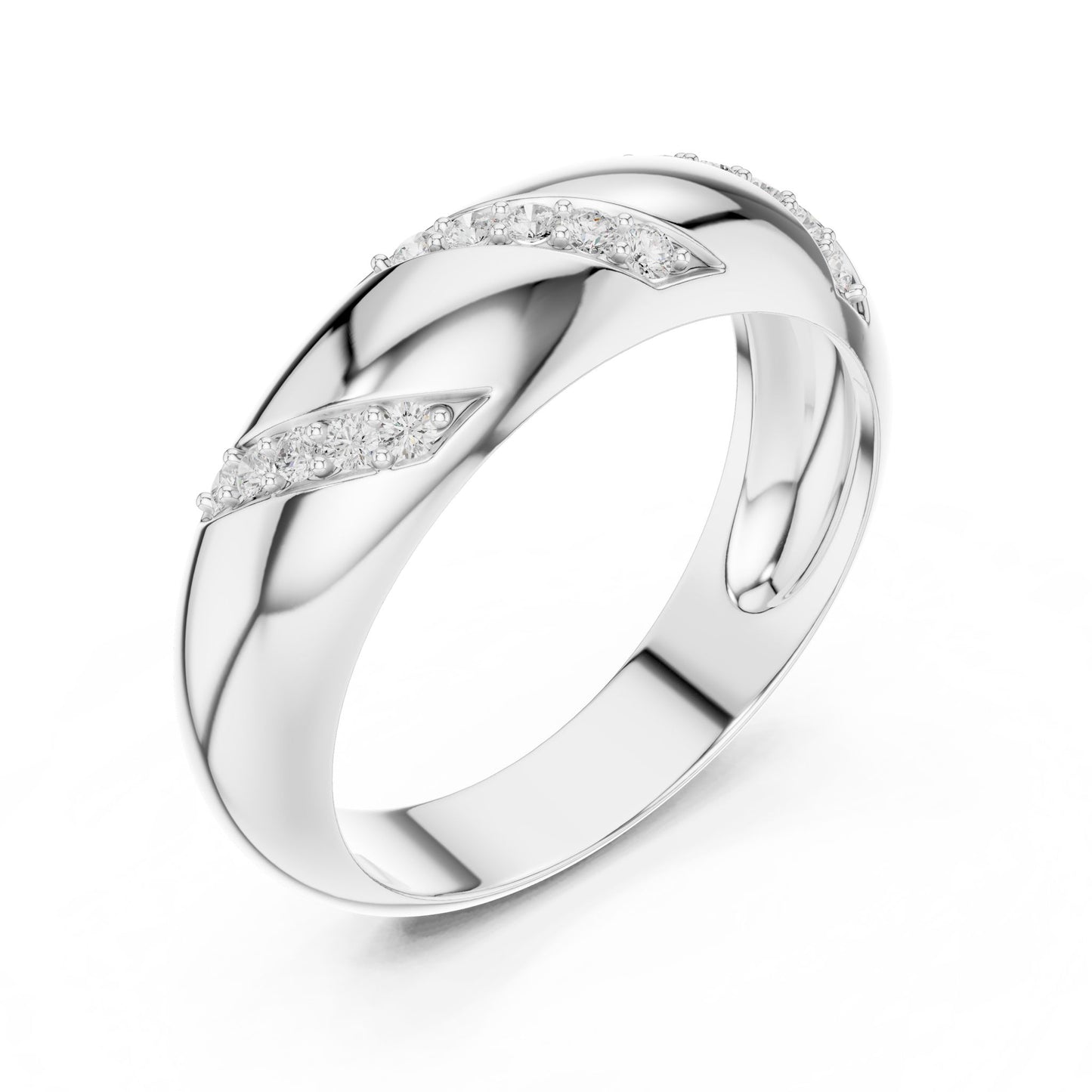 Men's Round Lab Grown Diamond Bypass Ring