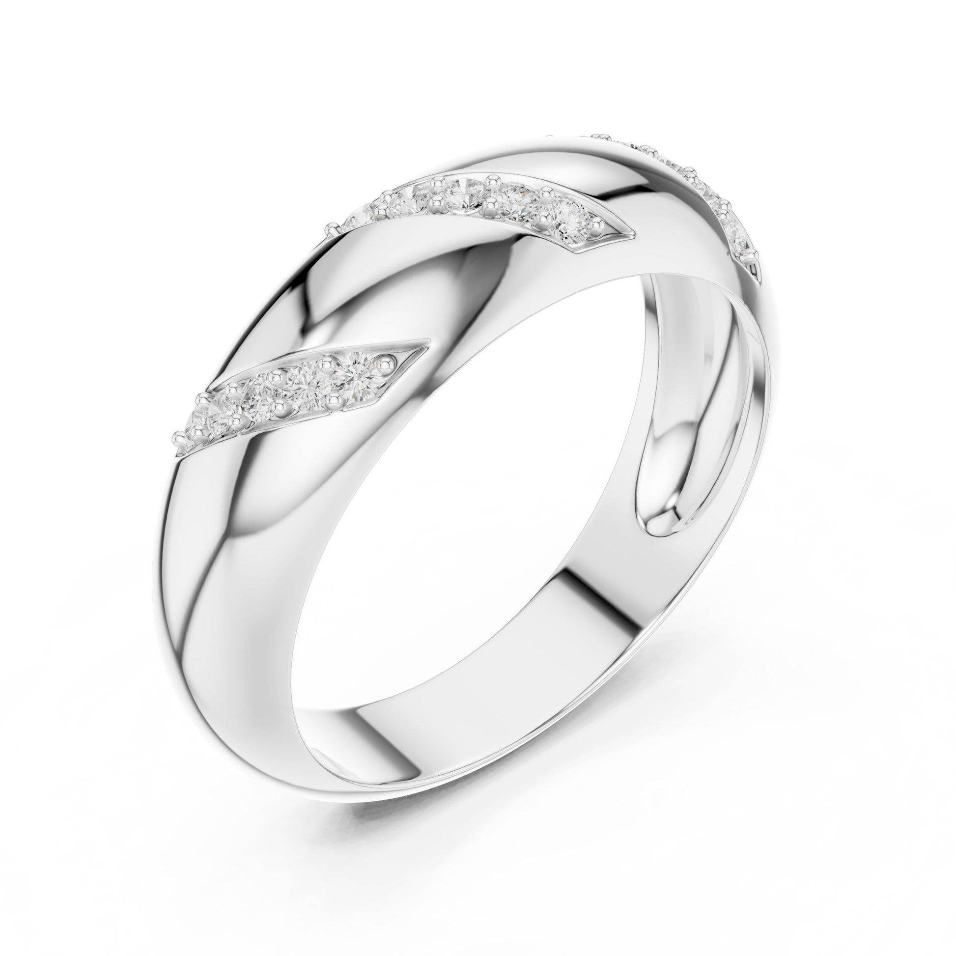 Men's Round Lab Grown Diamond Bypass Ring