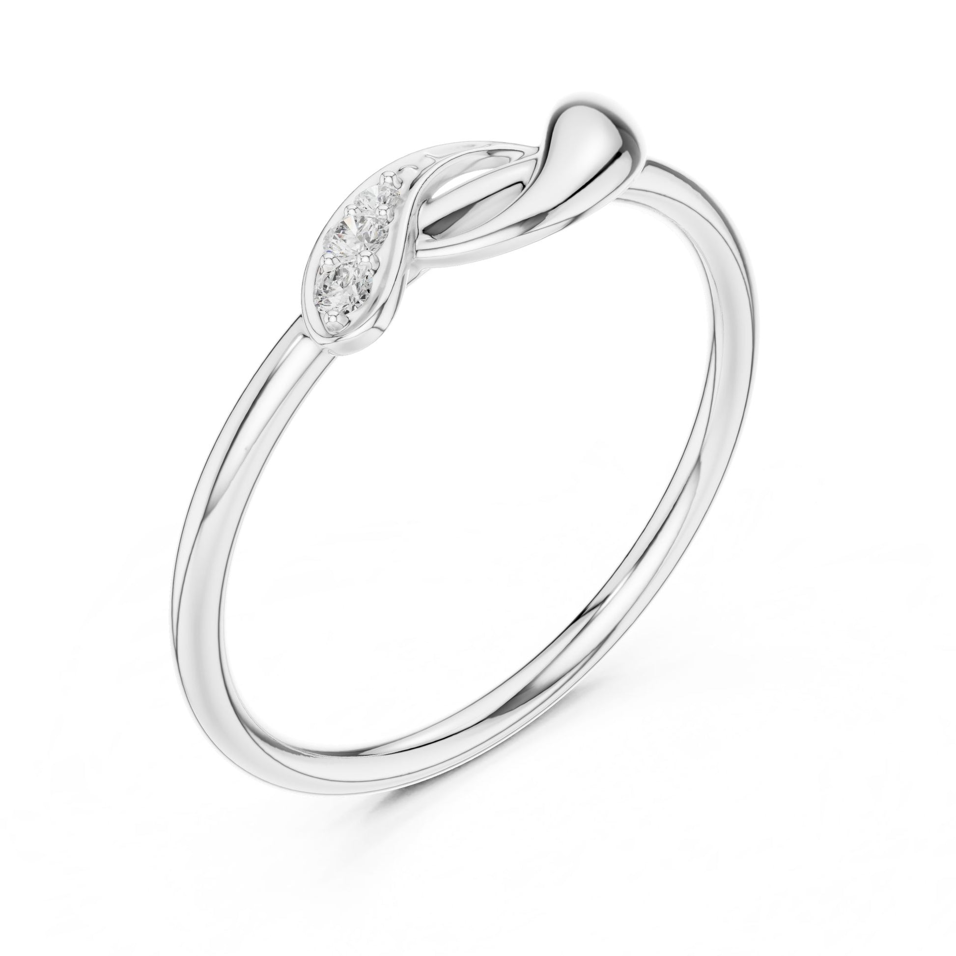 Women's Round Lab Grown Diamond Bypass Ring