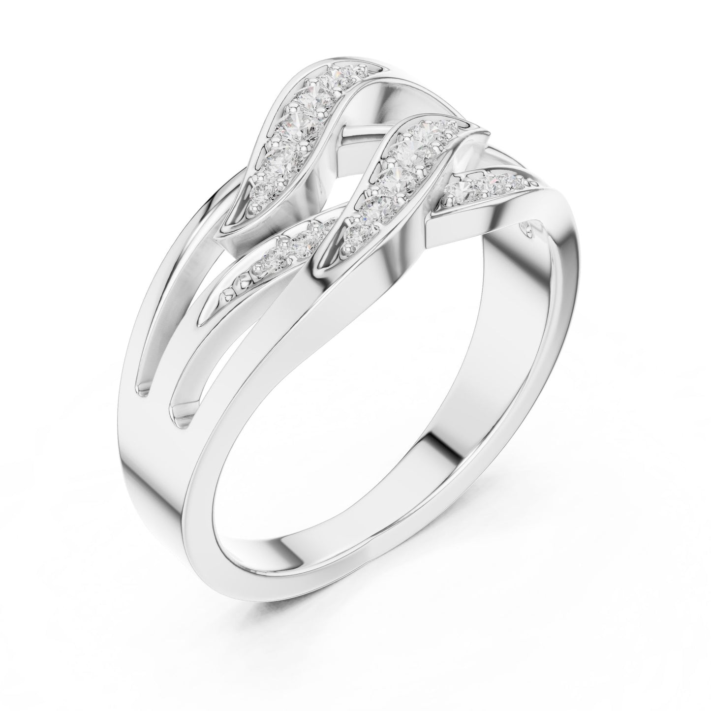 Women's Round Lab Grown Diamond Bypass Ring