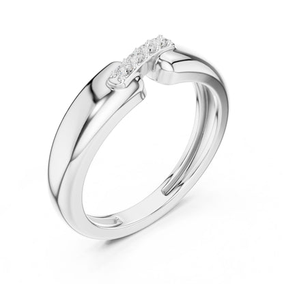 Men's Round Lab Grown Diamond Bypass Ring