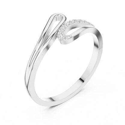 Round Lab Grown Diamond Bypass Engagement Ring