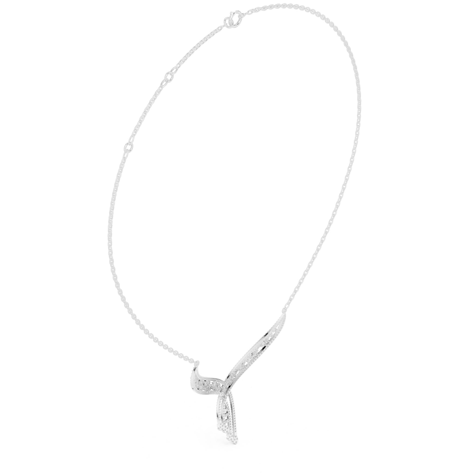 Round Lab Grown Diamond Bypass Pendant