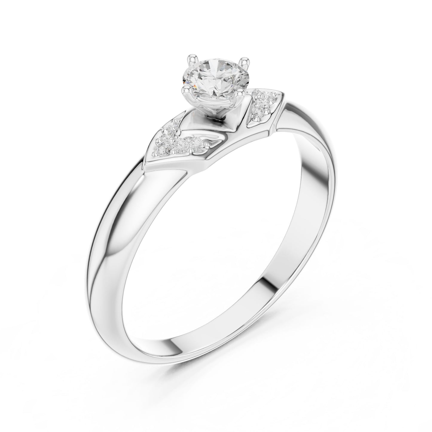 Women's Round Lab Grown Diamond Bypass Ring