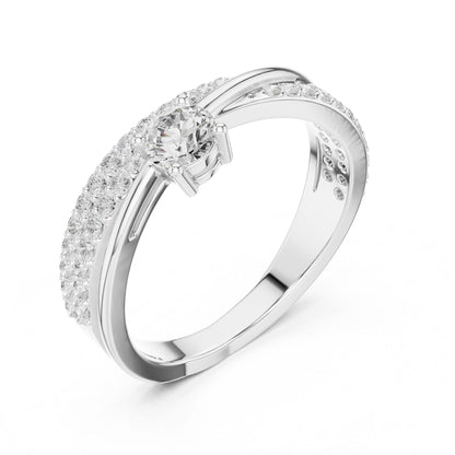 Women's Round Lab Grown Diamond Bypass Ring