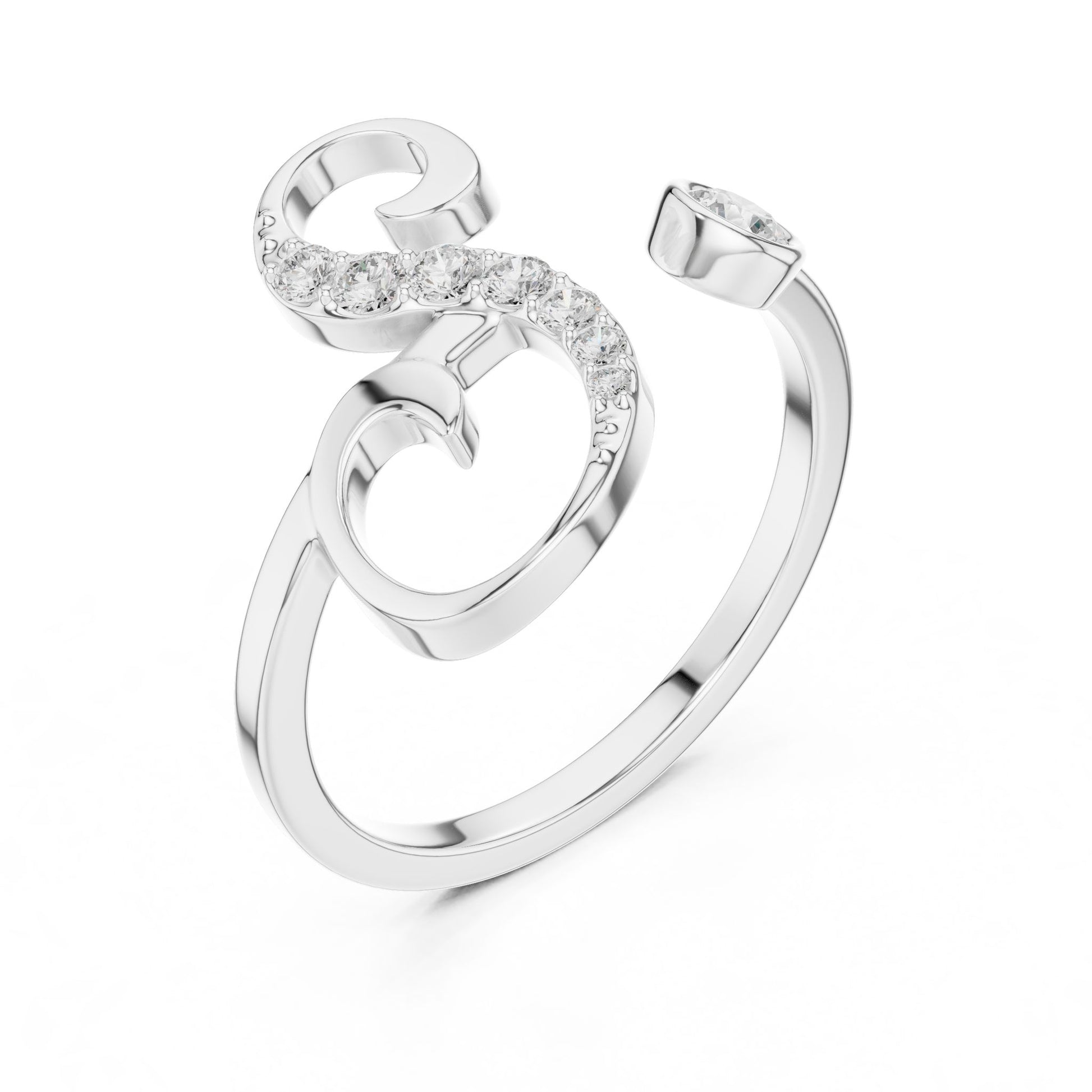 Women's Round Lab Grown Diamond Bypass Ring