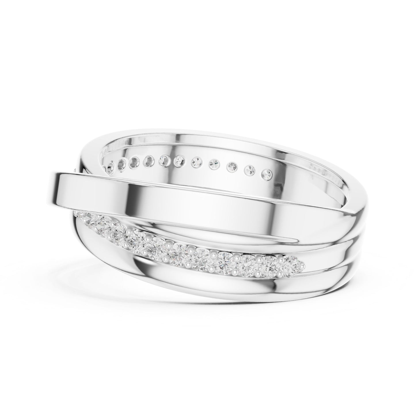 Men's Round Lab Grown Diamond Bypass Ring
