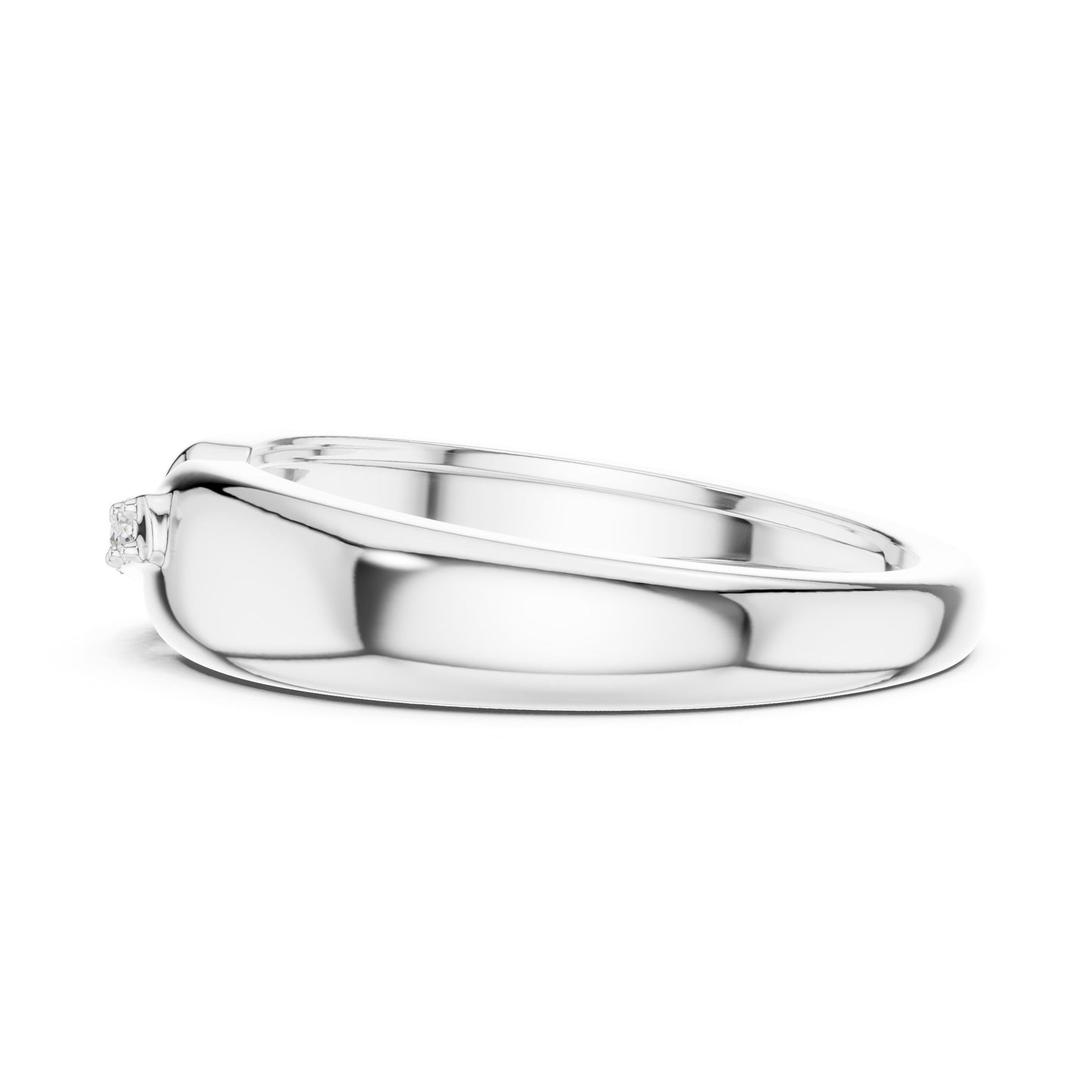 Men's Round Lab Grown Diamond Bypass Ring