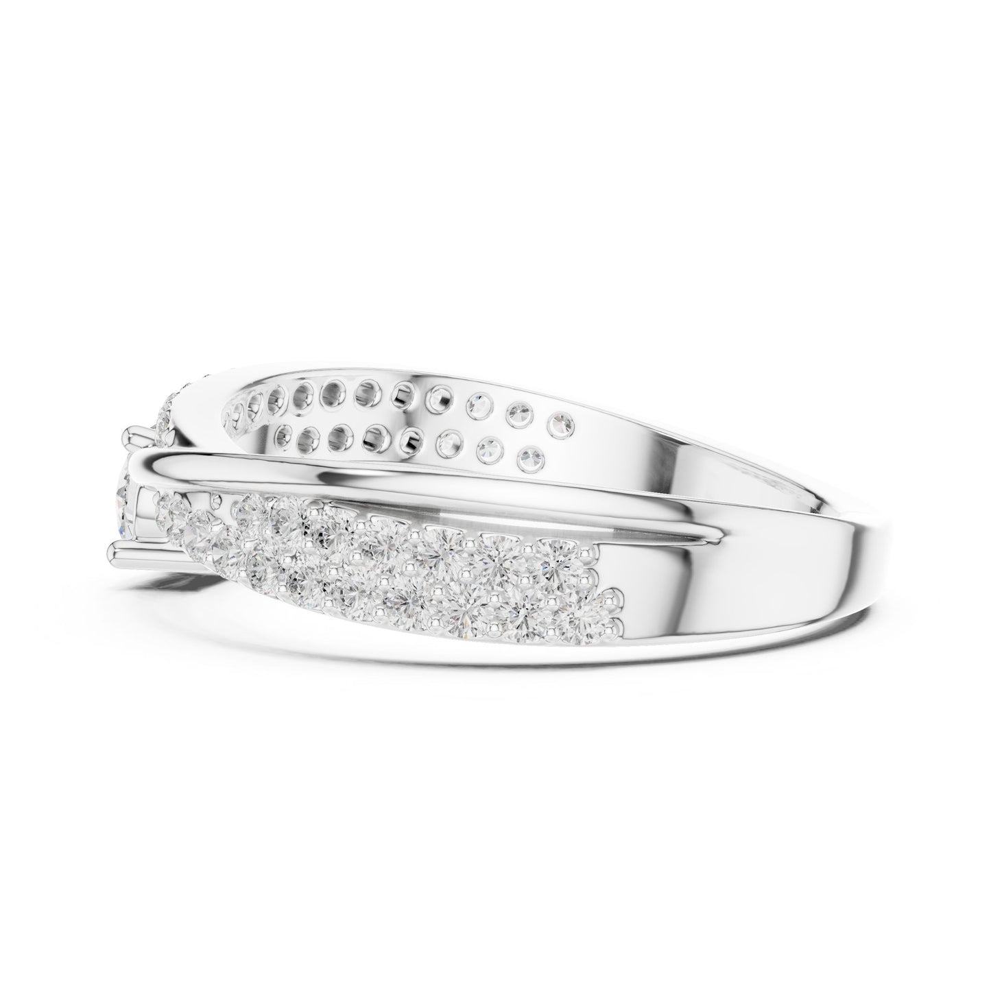 Women's Round Lab Grown Diamond Bypass Ring