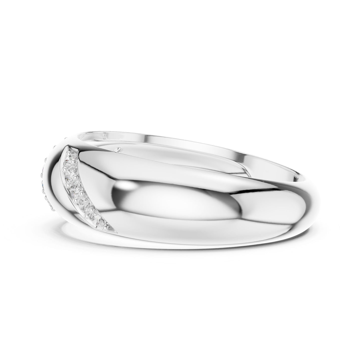 Men's Round Lab Grown Diamond Bypass Ring