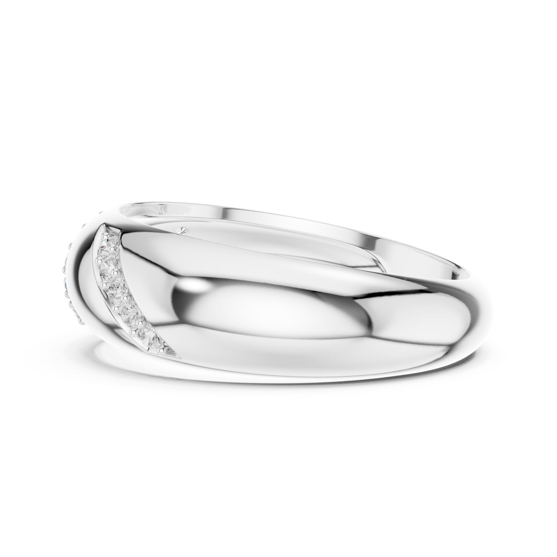 Men's Round Lab Grown Diamond Bypass Ring