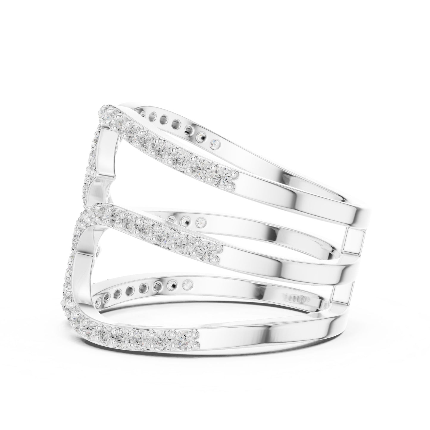 Women's Round Lab Grown Diamond Bypass Ring