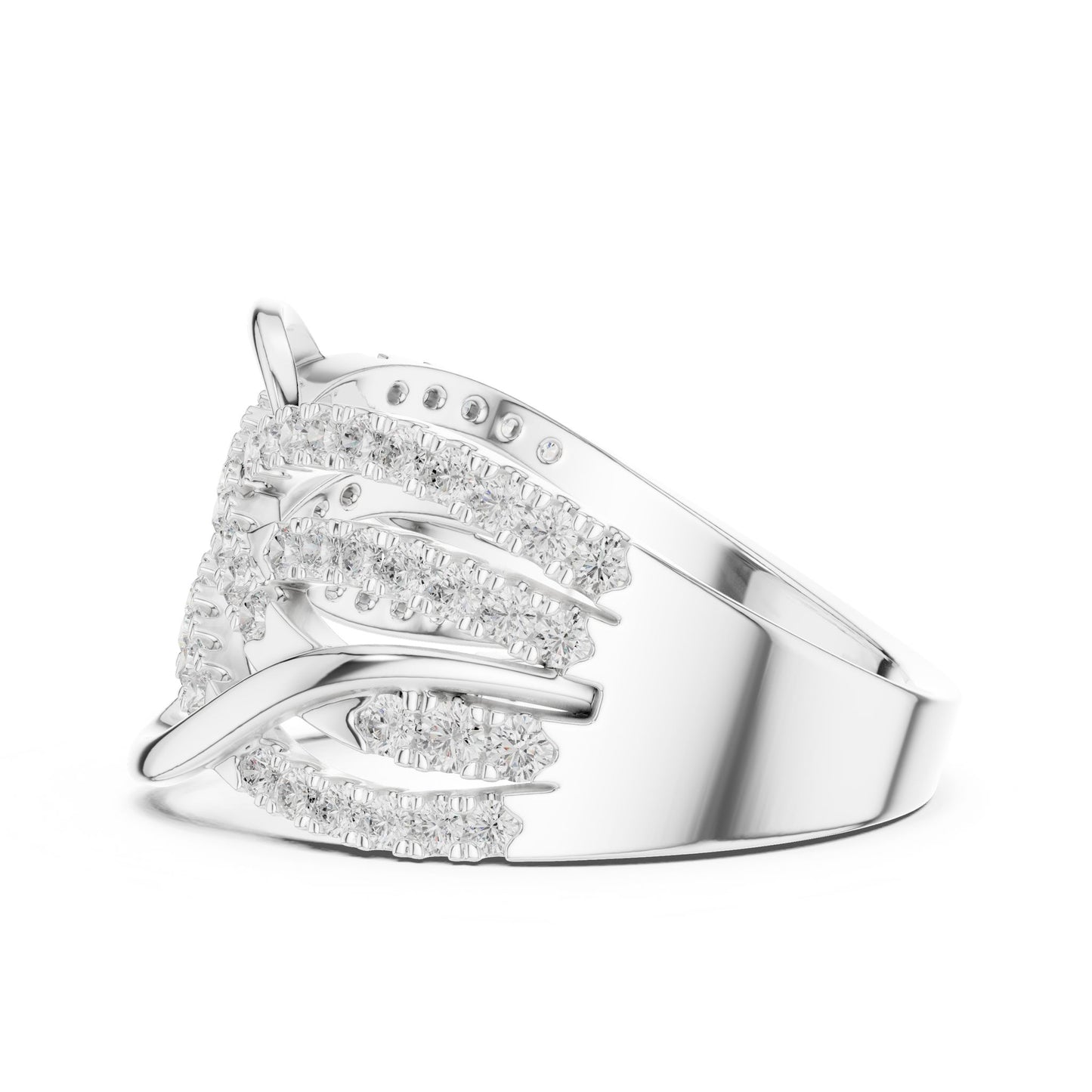 Women's Round Lab Grown Diamond Bypass Ring