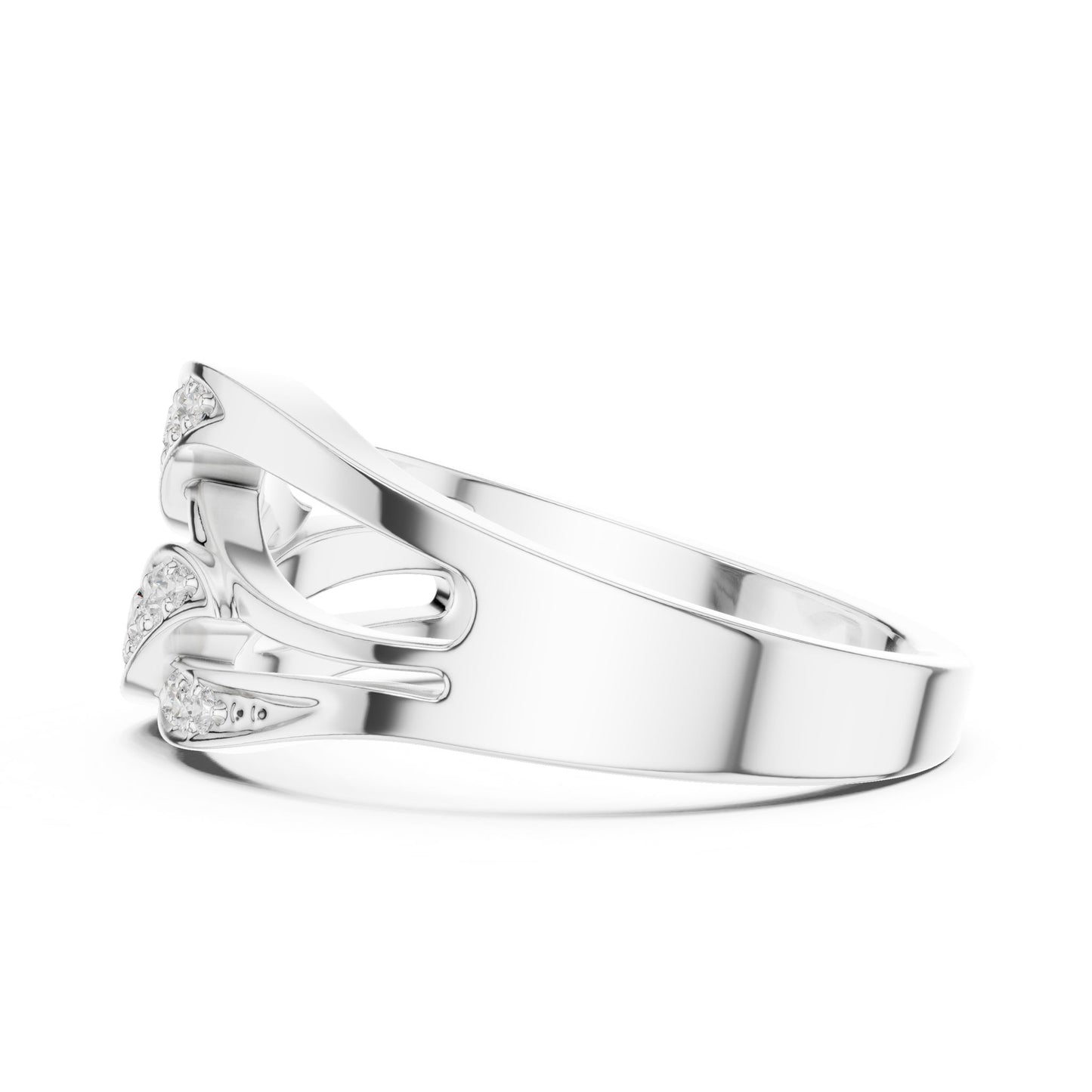 Women's Round Lab Grown Diamond Bypass Ring