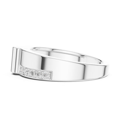 Men's Round Lab Grown Diamond Bypass Ring