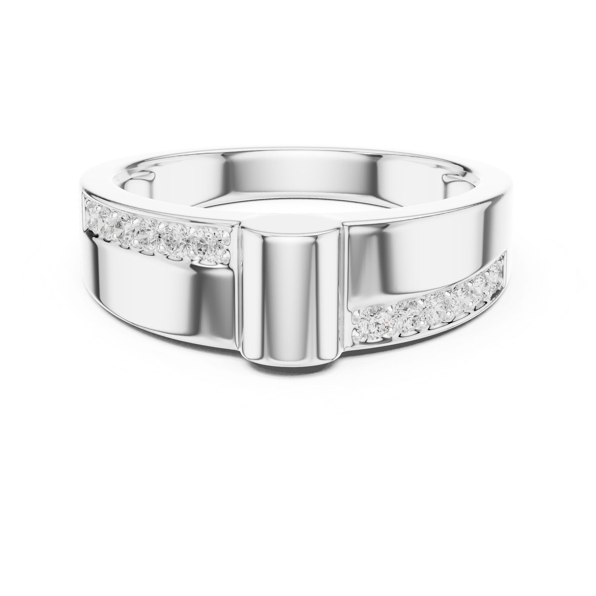 Men's Round Lab Grown Diamond Bypass Ring