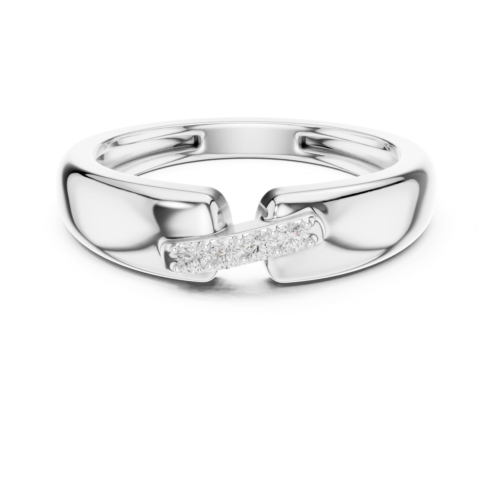 Men's Round Lab Grown Diamond Bypass Ring