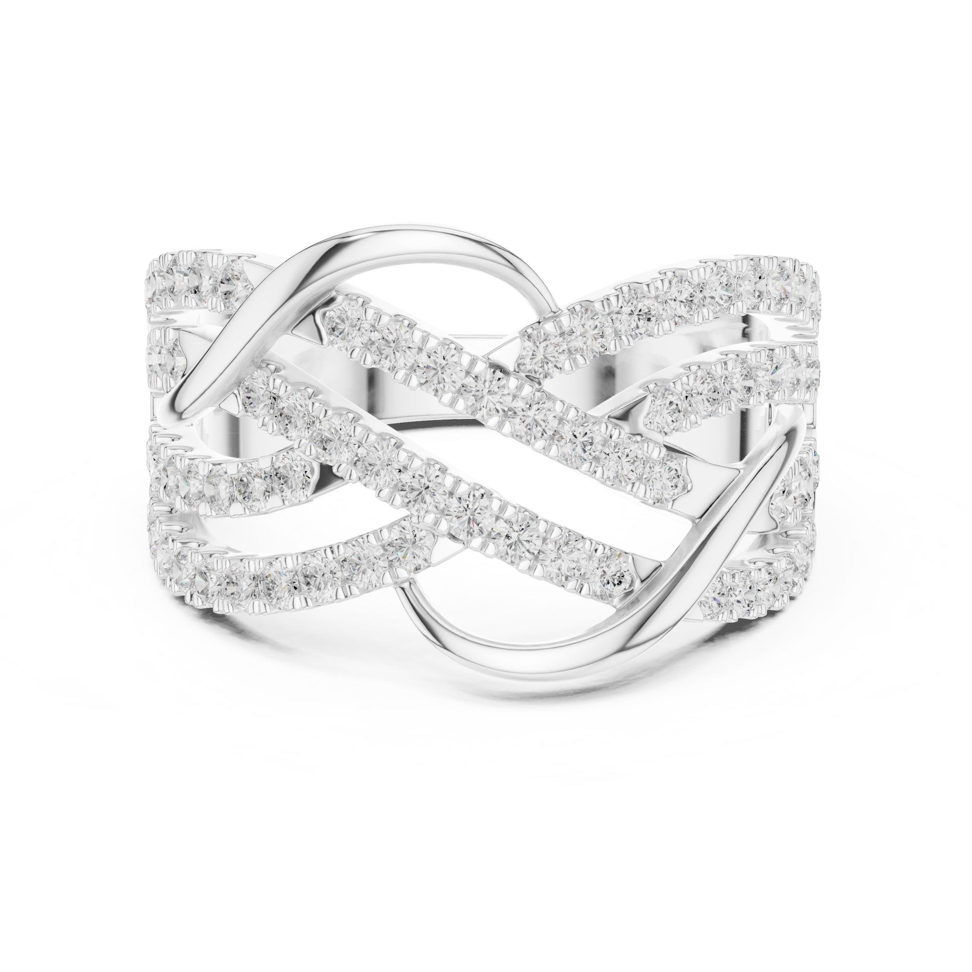 Women's Round Lab Grown Diamond Bypass Ring