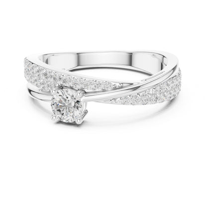 Women's Round Lab Grown Diamond Bypass Ring