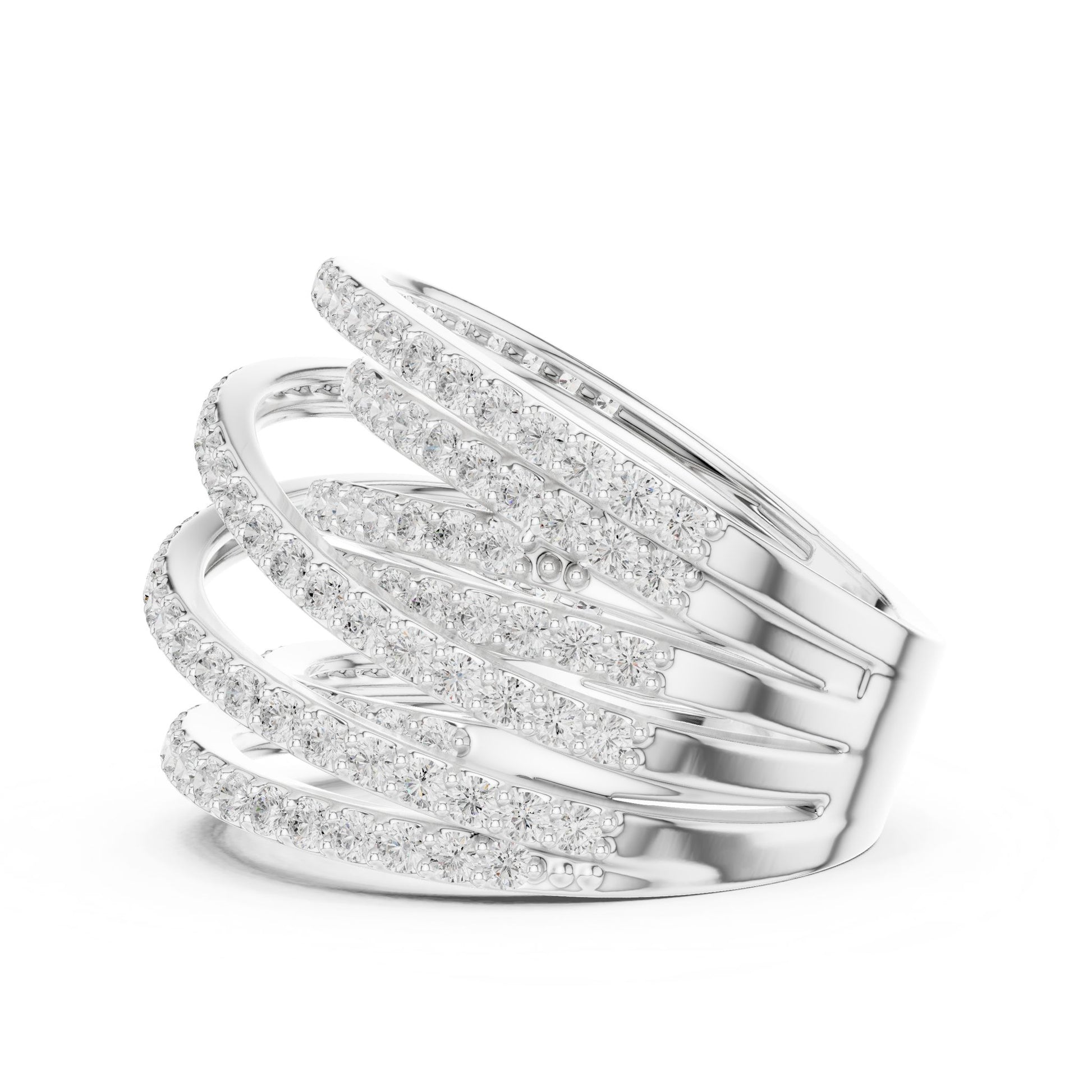 Round Lab Grown Diamond Bypass Engagement Ring