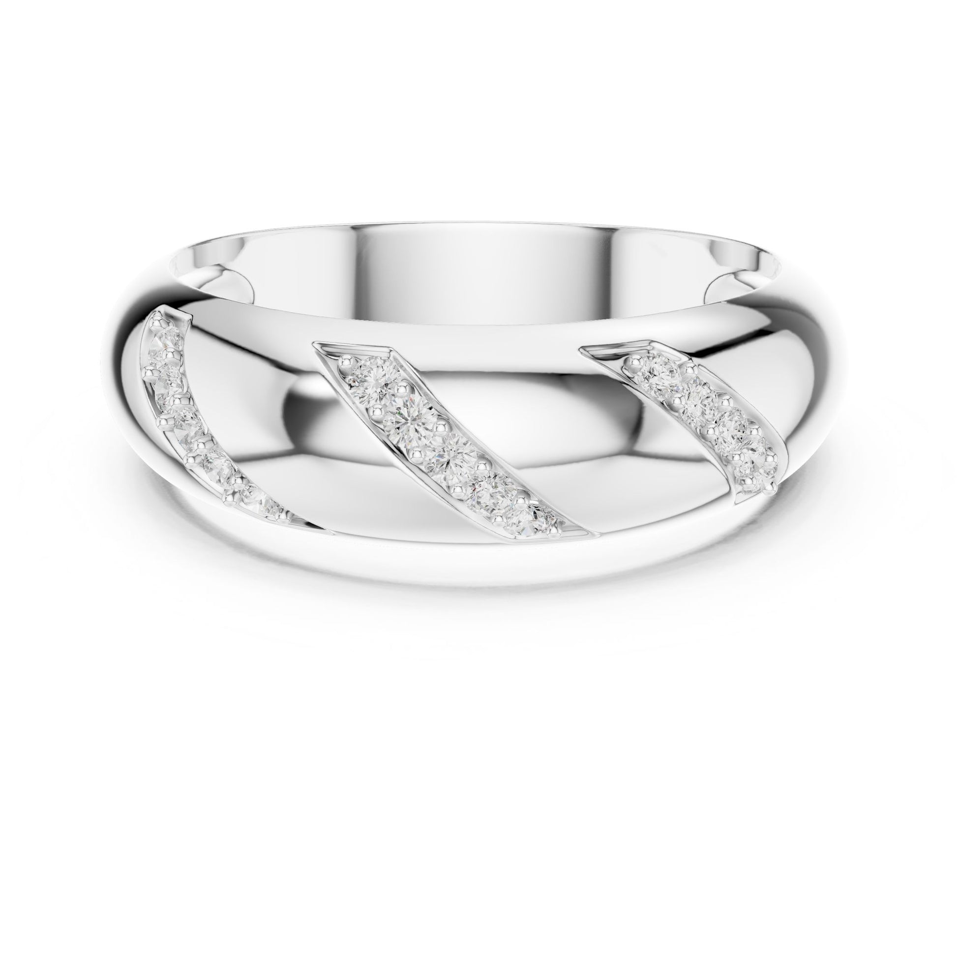 Men's Round Lab Grown Diamond Bypass Ring