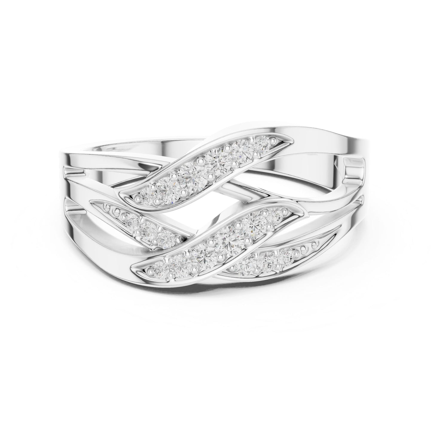 Women's Round Lab Grown Diamond Bypass Ring